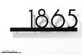 Bauhaus Modern House Numbers - Black with Black Acrylic - Contemporary Home Address - Underline Numbers Sign - Door Number - Room Number product logo