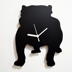 Bulldog Dog - Wall Clock Silhouette