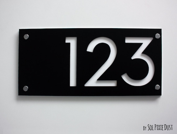 Números y letras de casa grandes y modernos para letrero con el número de  casa, DELGADO Y MODERNO -  México