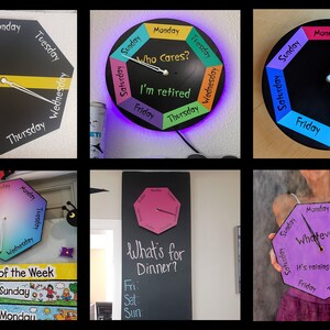 Day of the Week Clock - Who Cares? I'm Retired - Heptagon Beige Wall ...