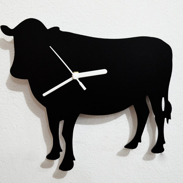 Silhouette de vache - Horloge murale