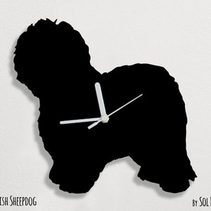 Old English Sheepdog - Wall Clock Silhouette