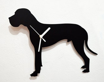 Deutsche Dogge - Wanduhr Silhouette