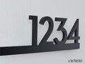 Modern House Numbers - Black Acrylic - Contemporary Home Address - Underline Sign - Apartment - Hotel Room Numbers - Optional LED Backlit product logo