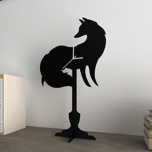 Fox Kids Cartoon - Silhouette Table Clock