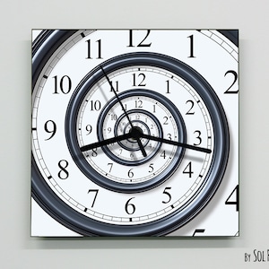 Square Time Travel Wall Clock - Etsy