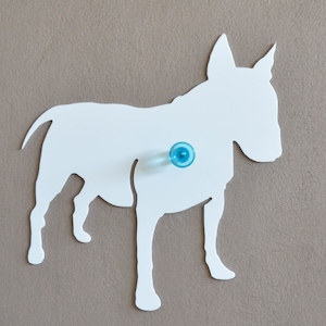 English Bull Terrier Dog  - Wall Hook  / Coat Hook / Key Hanger
