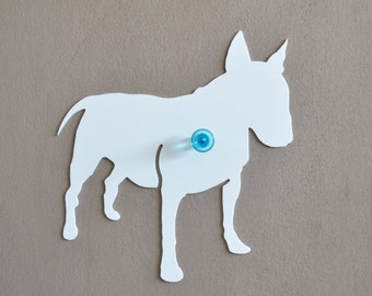 English Bull Terrier Dog  - Wall Hook  / Coat Hook / Key Hanger