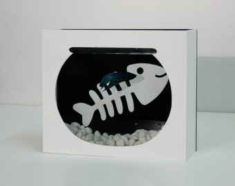 Modern Betta Fish Tank Aquarium - Desktop aquarium or Wall Mounted Fish Aquarium