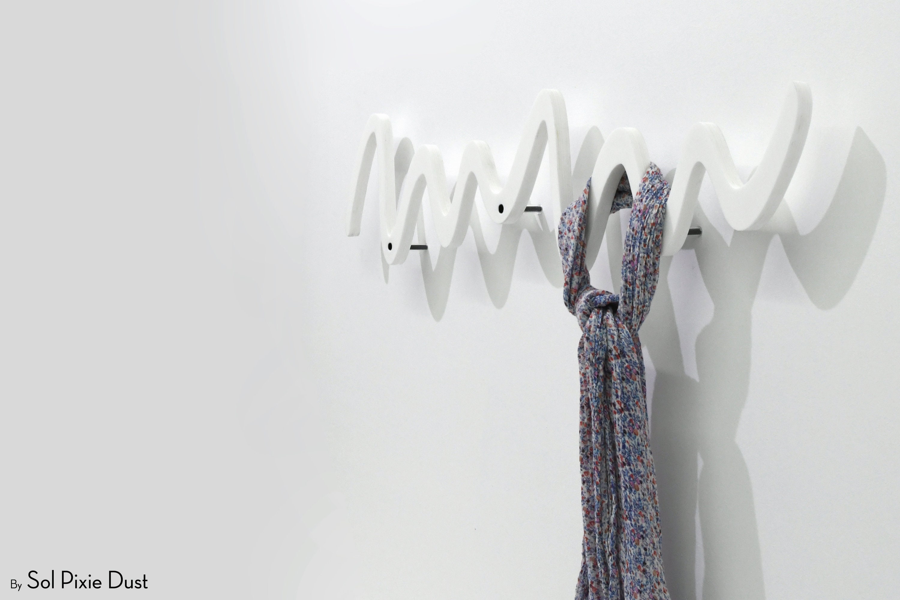 Modern Decorative Wall Hook White Zick Zack Coat Rack Etsy