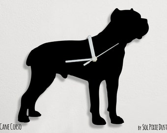 Cane Corso Dog - Wall Clock Silhouette