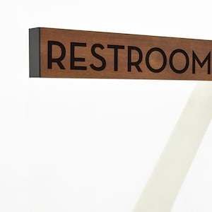 Custom Directional Sign - Restrooms Sign - Bathroom Sign - Wheelchair Access Sign - Toilet Sign - Hotel Sign with Arrow - Handicap Sign