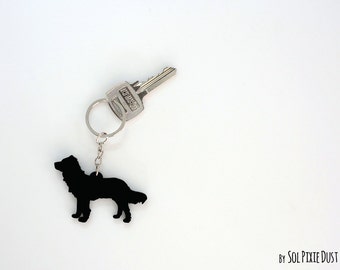 Deutscher Wachtelhund Keychain Silhouette