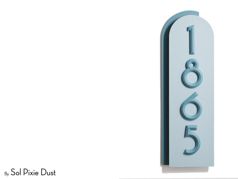 Boho Half Arch Plaque With 3D House Number Sign - Etsy