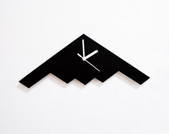 Stealth Aircraft Silhouette - Reloj de pared