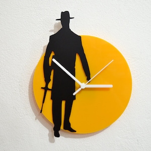 Maffia - Zwart en geel silhouet - Wandklok