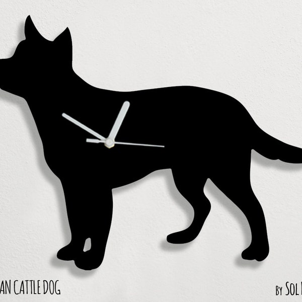 Australian Cattle Dog - Wall Clock Silhouette