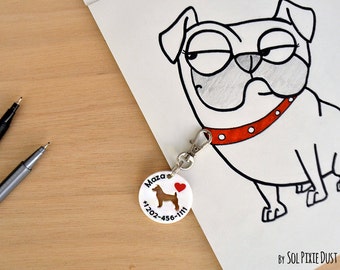 Dog Tag - Jack Russel Terrier 2 - Personalized Pet ID, Pet Accessory