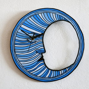 Moon Face - Wall Clock