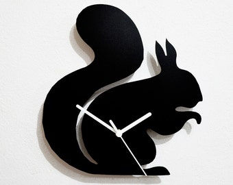 Squirrel Silhouette - Wall Clock