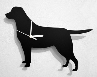 Chien Labrador - Silhouette d’horloge murale