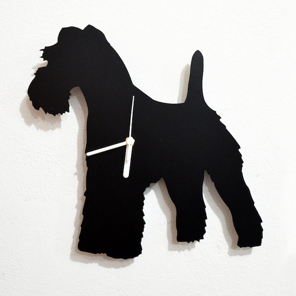 Kerry Blue Terrier Dog - Wall Clock Silhouette