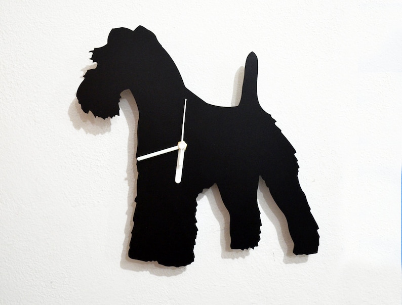 Kerry Blue Terrier Dog Wall Clock Silhouette image 1