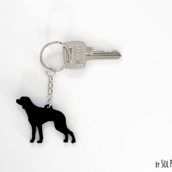 Braque du Bourbonnais Dog Keychain Silhouette