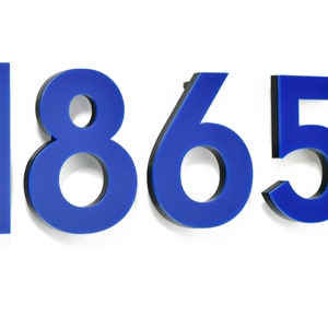 Modern House Numbers Letters - Navy Blue Acrylic - Mailbox Numbers ...