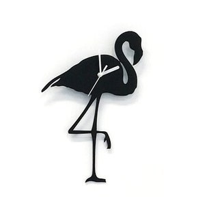 Flamingo Silhouette Wall Clock, Kids Nursery Room, Teens Room, Baby Room - Wall Clock