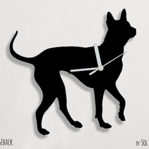 Thai Ridgeback Dog - Wall Clock Silhouette