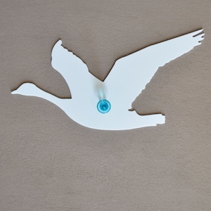 Duck Flying Silhouette - Wall Hook  / Coat Hook / Key Hanger