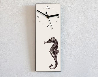 Vintage Hippocampus Sketch - Wall Clock