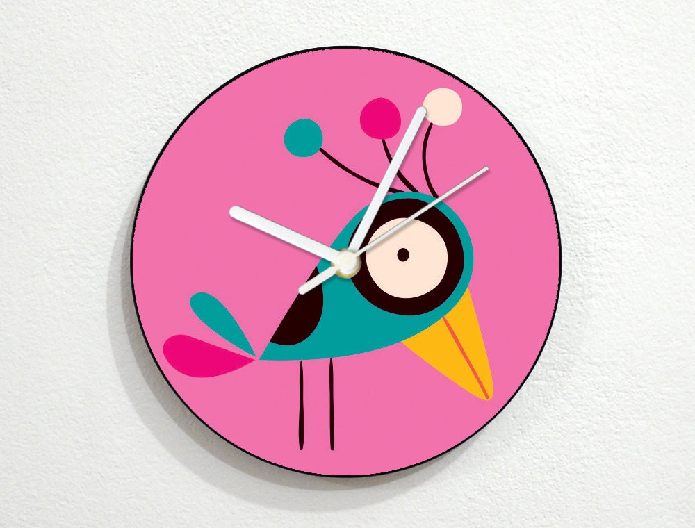 Peacock Wall Clock Etsy
