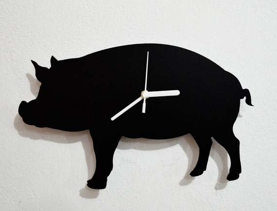 Silueta De Cerdo Reloj De Pared Etsy Mexico