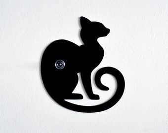 Cat Silhouette-Wall Hook  / Coat Hook / Key Hanger