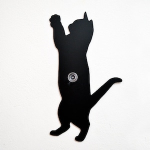 Silueta de gato-Gancho de pared / Gancho para abrigo / Colgador de llaves