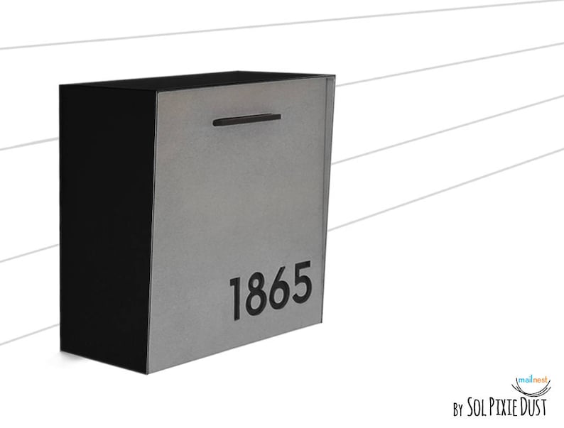 Black Aluminum And Acrylic Mailnest Type 1 Wall Mounted - Modern Black Wall Mounted Mailbox Black Aluminum And Acrylic Mailnest Type 1 Wall Mounted - Modern Black Wall Mounted Mailbox