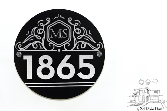 Promo Placa Dirección Lisboa + 4 Números (vks Lis + 4num) Negro