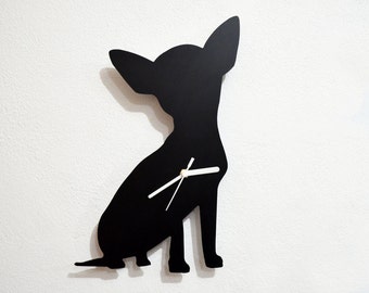 Chihuahua Dog - Wall Clock Silhouette