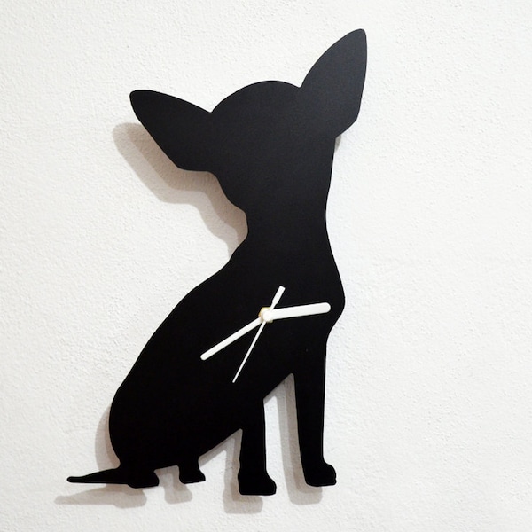 Chihuahua Dog - Wall Clock Silhouette