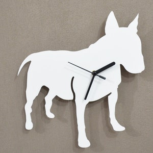 English Bull Terrier Dog  - Wall Clock Silhouette