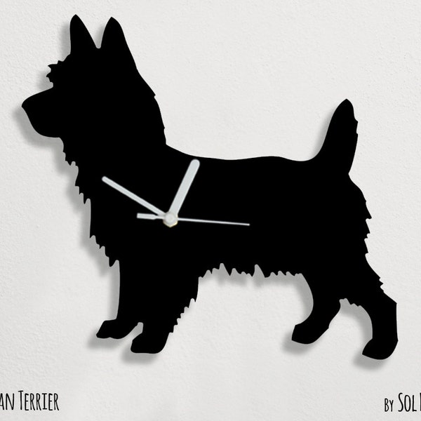 Australian Terrier Dog - Wall Clock Silhouette