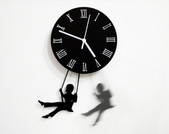 Swinging Boy  - Pendulum Wall Clock
