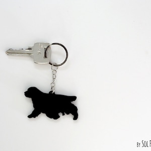Clumber Spaniel Dog Keychain Silhouette