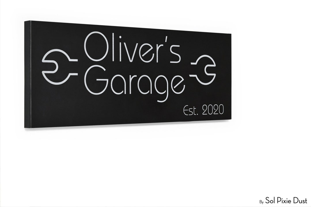 Large Business Sign Examples Large Business Sign With Logo - Aluminum Hollow Bar Rectangle - Black ...