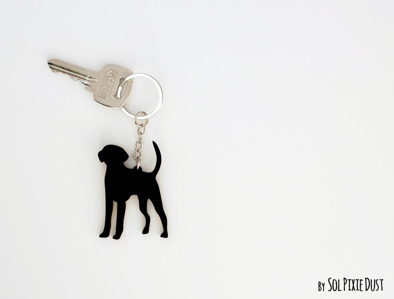 American Foxhound Keychain Silhouette