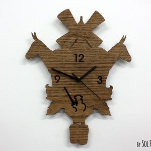 Don Quixote Modern Cuckoo clock - Wooden Wall Clock