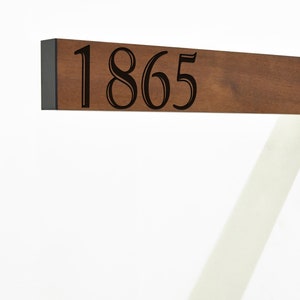 Modern Projecting Wall Mounted Sign - Custom Double sided Apartment Sign - Mailbox Number - Laser Engraved Sign - Personalized Address Sign