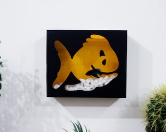 Modern Betta Fish Tank Aquarium - Desktop aquarium or Wall Mounted Fish Aquarium